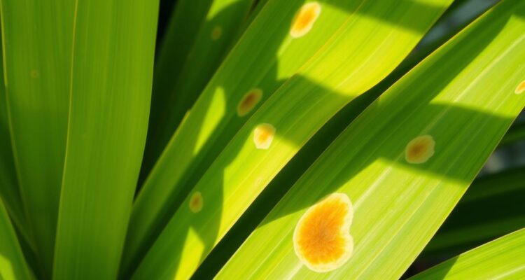 Juka plamy na liściach