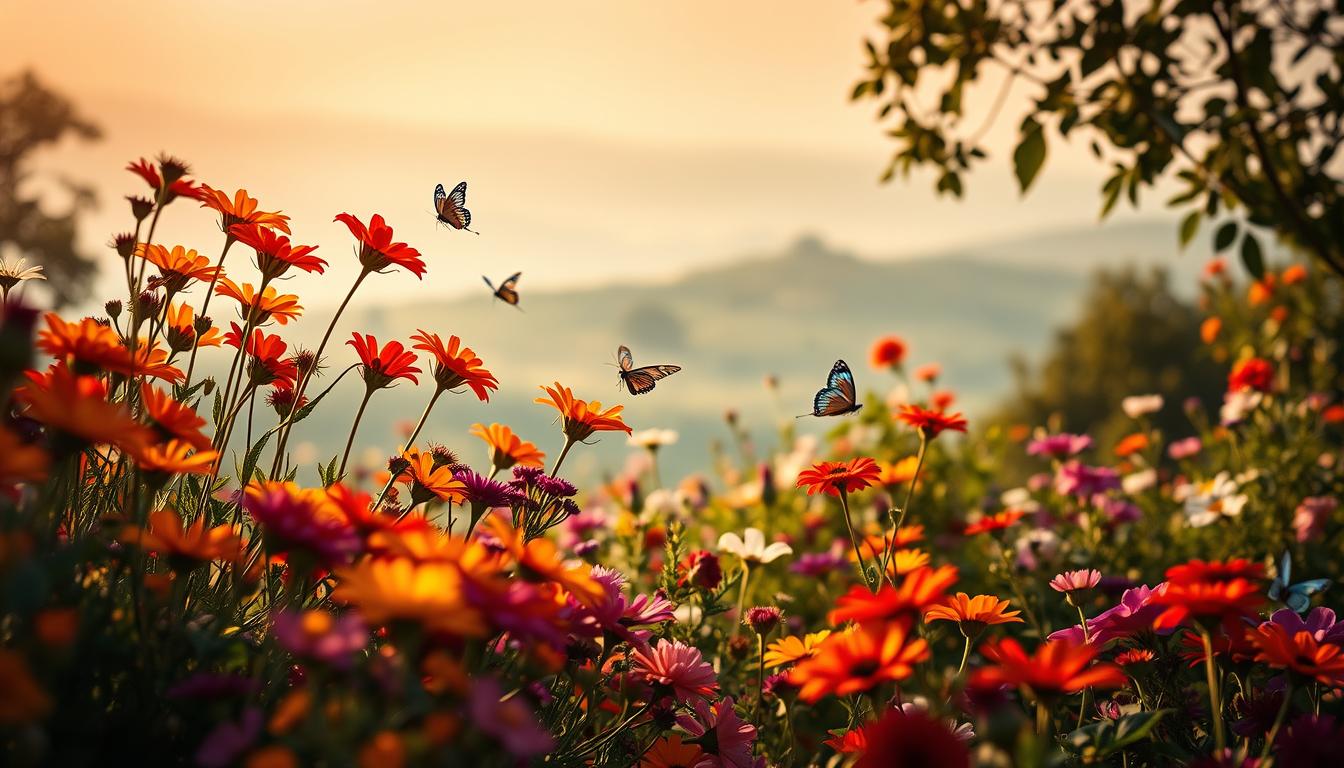 Kwiaty wabiące motyle